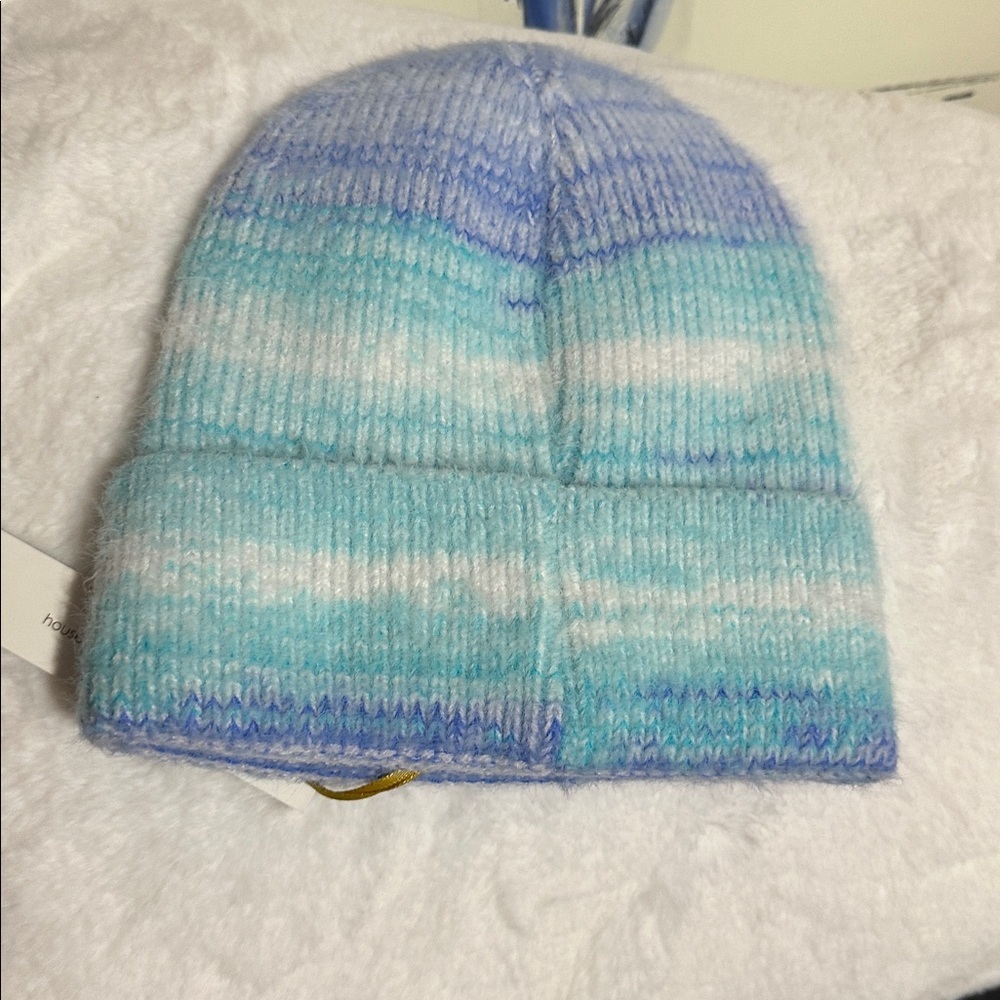 House of Harlow 1960 blue beanie hat - Picture 2 of 4